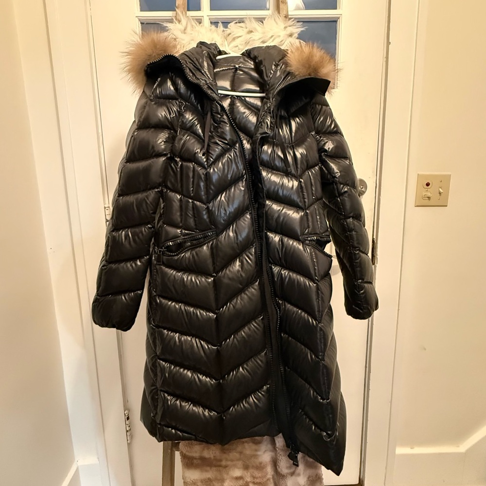 Moncler Black Jacket with Comic Strip Lining